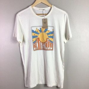 Re-Spun Marine Layer San Francisco NWT T Shirt White Medium